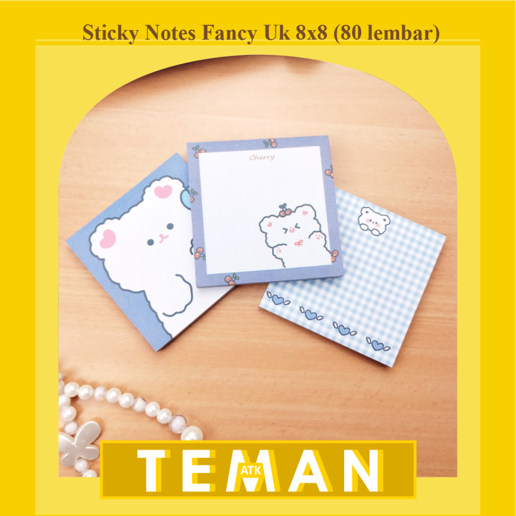 

Sticky Notes Fancy / Pembatas Buku Karakter Lucu Uk 8x8 - isi 80lembar