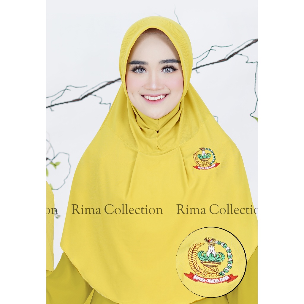 [ORI] Jilbab PSO Persit Lemon Lime Bahan Jersey Korea Premium