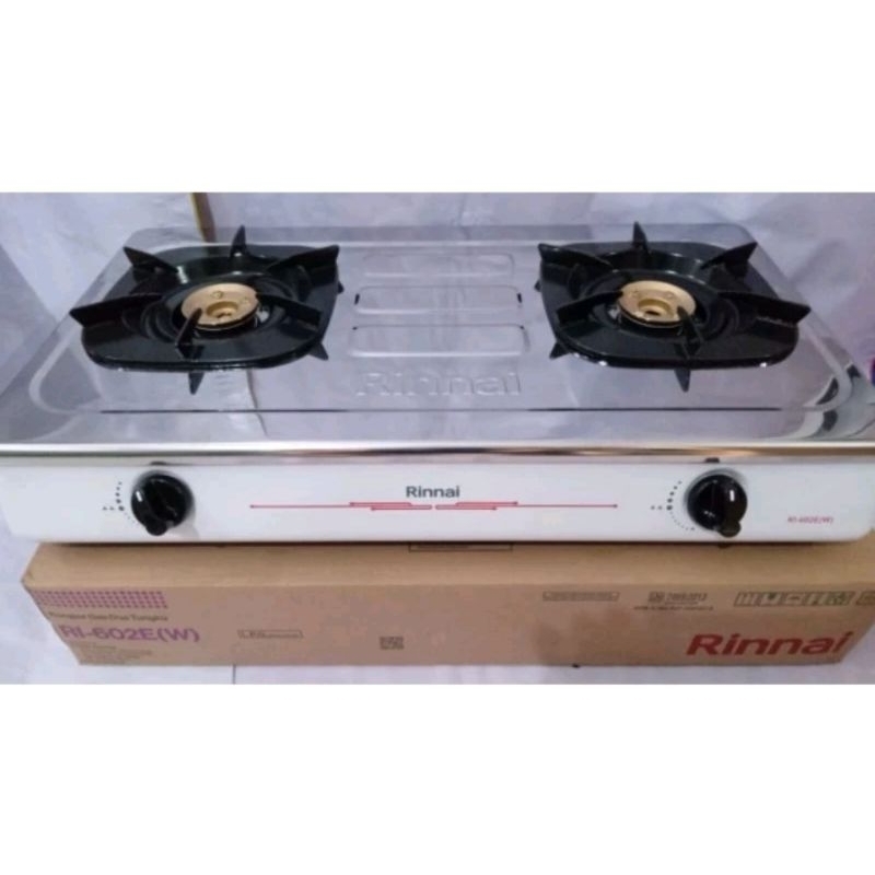 KOMPOR RINNAI RI-602E(W) kompor gas 2 tungku kompor gas mata 2 kompor gas 2 mata kompor gas lpg