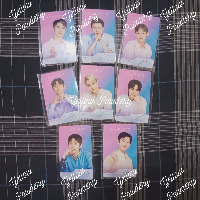 READY SCARLETT EXO PHOTOCARD OFFICIAL PC  CHANYEOL SUHO CHEN BAEKHYUN KAI KUTANG XIUMIN DO SEHUN VIV
