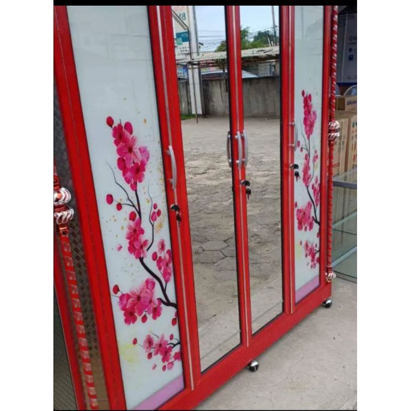 lemari alumunium 4 pintu ulir