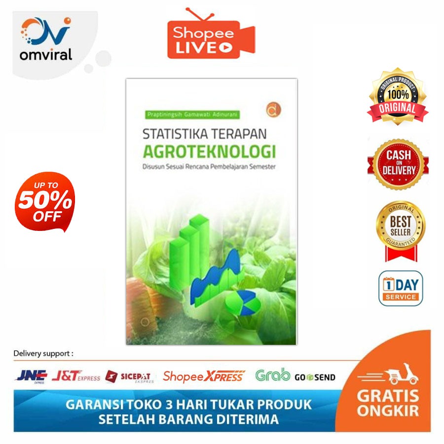 Buku Statistika Terapan Agroteknologi | Sesuai RPS | Buku Pertanian Deepublish