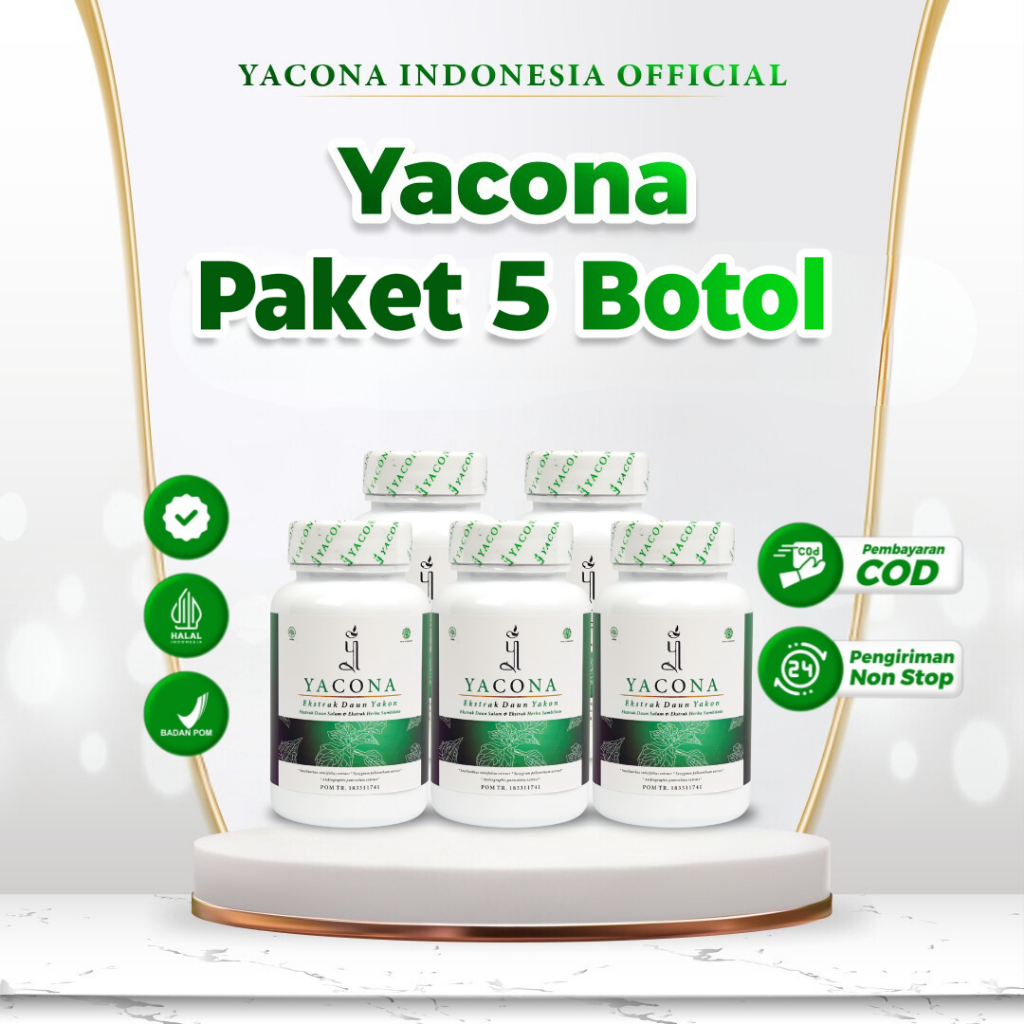 

Paket 5 botol Yacona Bantu Atasi Gula Darah Sehatkan Sel Beta Pankreasmu