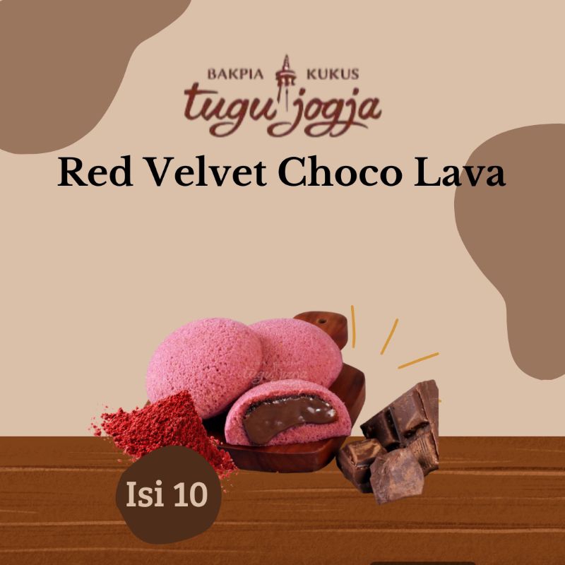 

Bakpia Kukus Tugu Jogja Rasa Red Velvet Choco Lava Isi 10