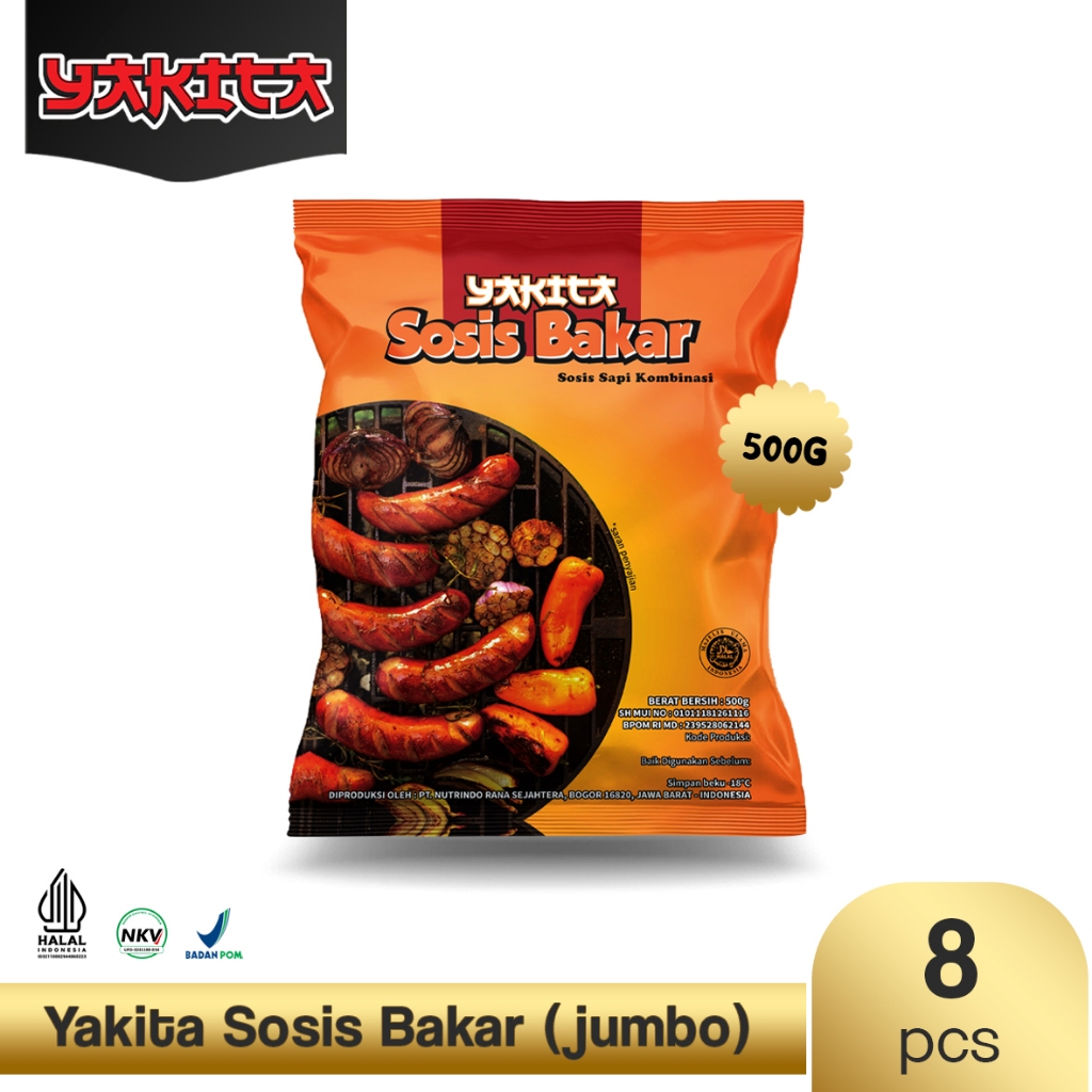 

Yakita Sosis Sapi Bakar Jumbo Isi 8 Pcs 500 gr