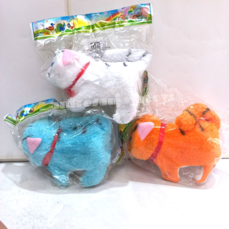 Mainan Kucing Baterai Mainan Boneka Kucing Lucu Bisa Jalan