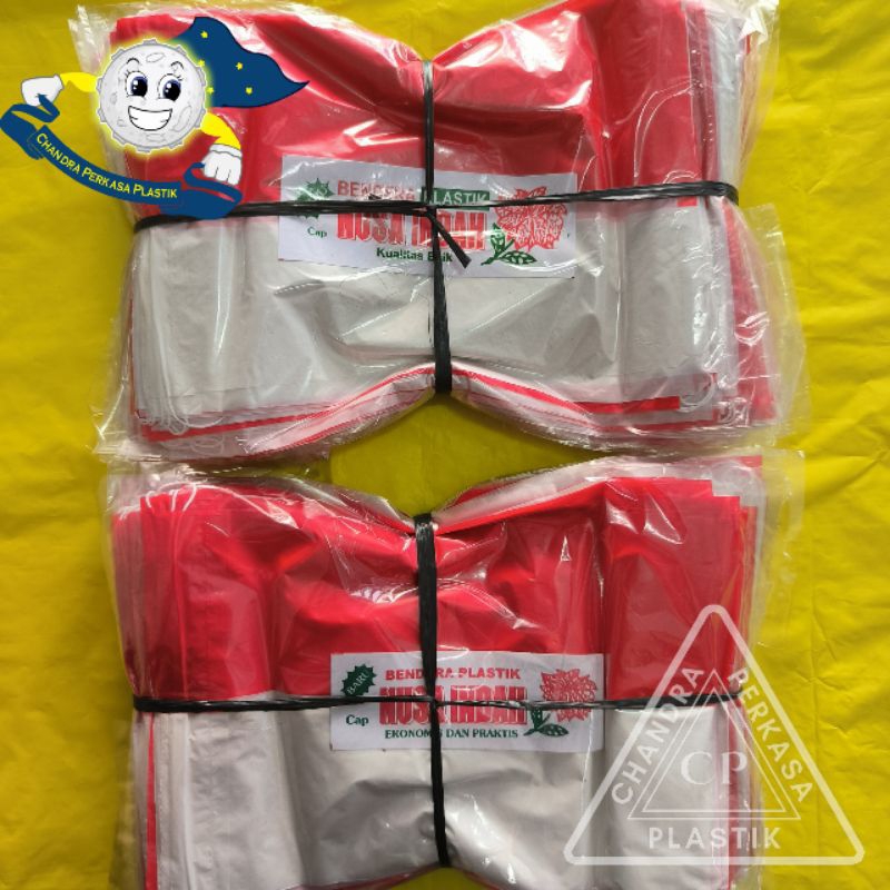 Bendera Plastik Renteng Merah Putih Nusa Indah - 1 Bal / Karung