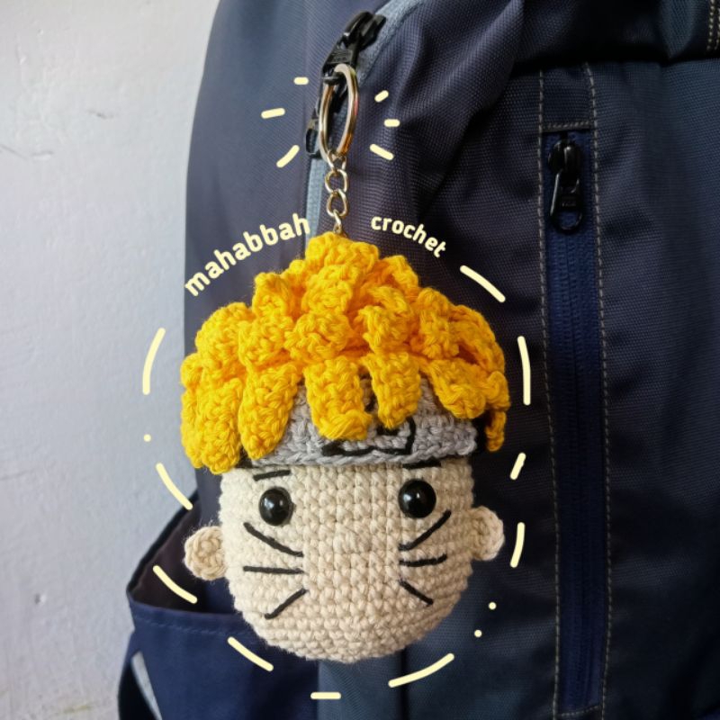 Amigurumi Naruto, Naruto rajut, Gantungan kunci Naruto, gantungan kunci rajut