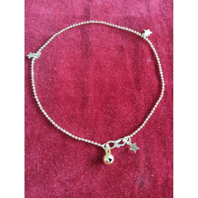 gelang kaki botoran mainan bintang, gelang kaki titanium , gelang kaki mainan love