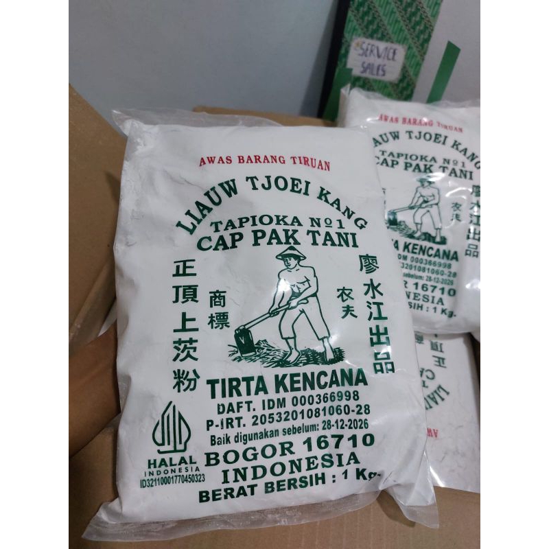 

Tepung Tapioka Liauw Tjioei Kang cap pak tani 1kg