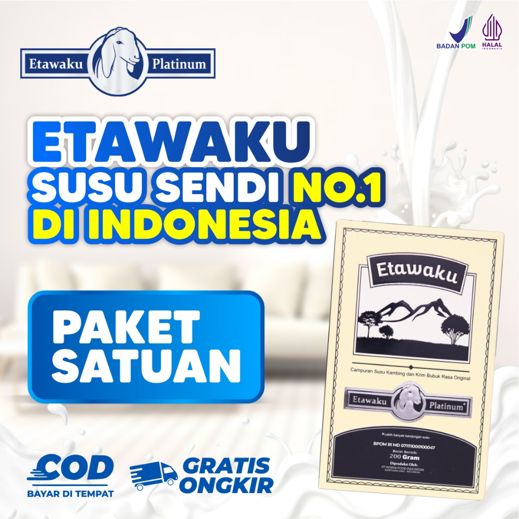 

Etawaku Platinum Susu Kambing Etawa Original 1 Box 200gr