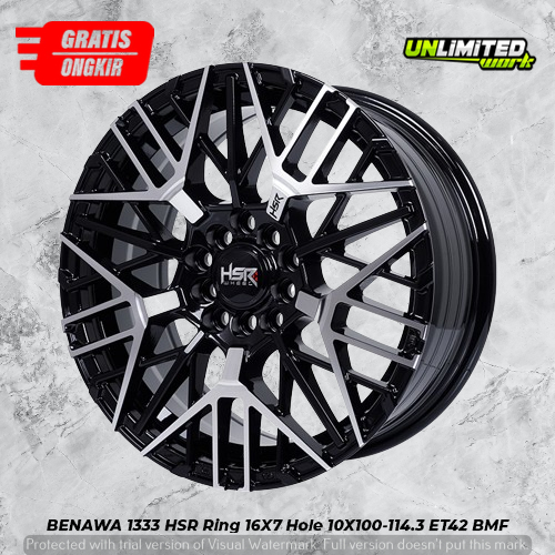 Velg HSR WHEEL Two Tone R16 BestFor Ertiga, Innova, Serena Tipe BENAWA Ring 16