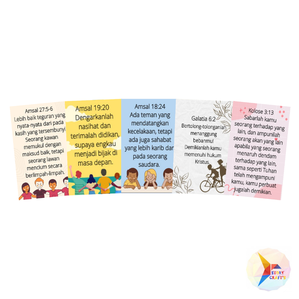 

Storycraftsid Sticker - Tema Ayat Emas Alkitab Persahabatan Pertemanan Dalam Kasih