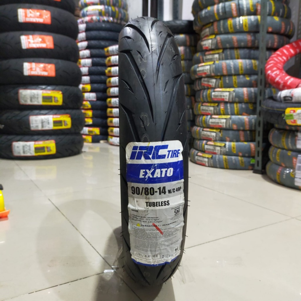IRC EXATO RING 14 90/80-14 BAN LUAR TUBLESS BAN LUAR MOTOR MATIC