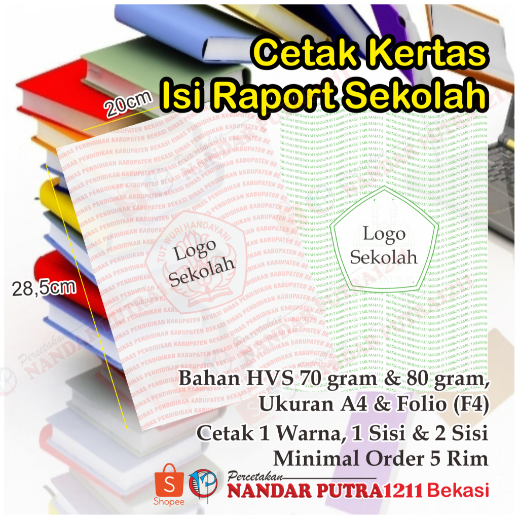 

Custom Cetak Kertas Raport K13/Kertas isi Raport Sekolah