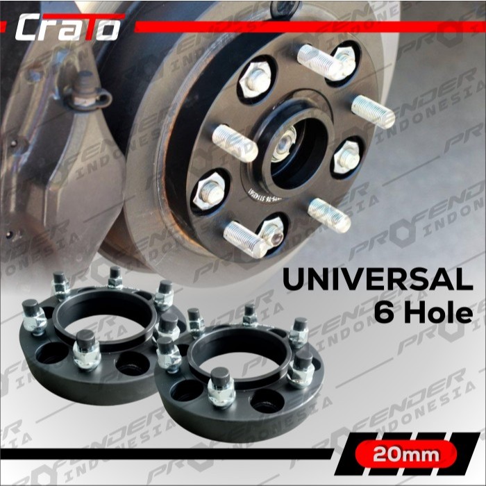 Wheel Adaptor Velg Spacer Aluminium - 6 Hole - Universal - 6-139.7-108 20mm 30mm 50mm - Colorado Tra