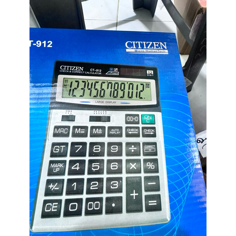 

Kalkulator citizen ct 912 calculator 12 digit layar besar