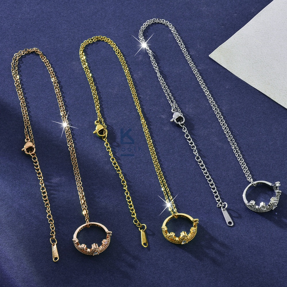Klooth.id - Kalung Titanium Wanita Liontin Mahkota