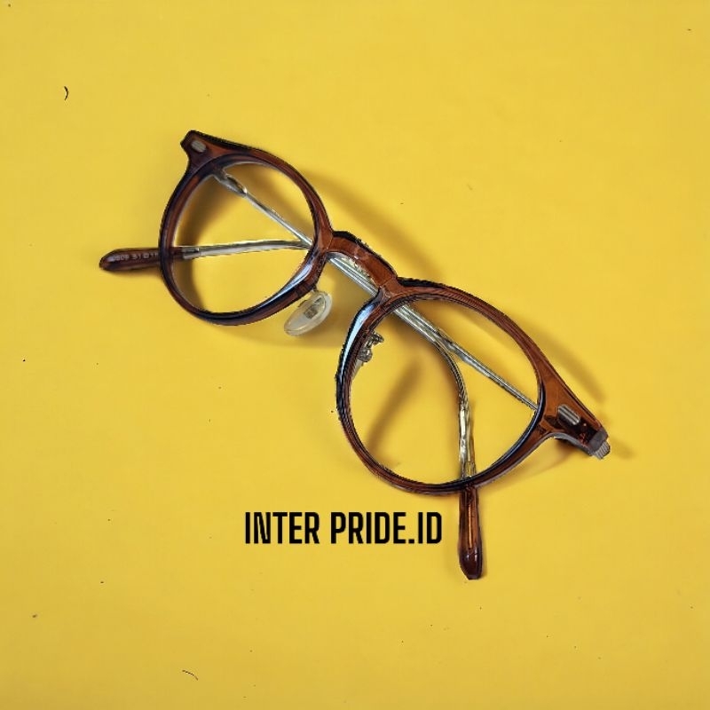 KACAMATA BULAT KECIL PRIA WANITA FRAME PLASTIK TEBAL-LENSA PHOTOCROMIC BLUECROMIC EYEWEAR GLASSE
