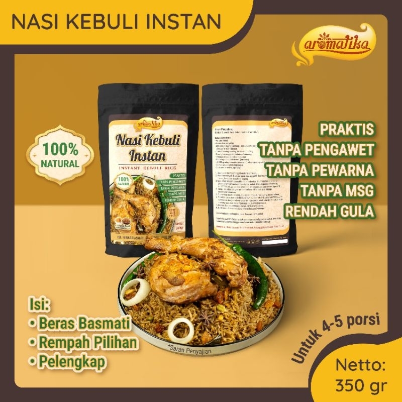 

[PAKET TERKOMPLIT] Aromatika Nasi Kebuli Instan / Dengan beras basmati india asli / Kebuli Briyani Biryani Kabsah Mandhi Mandi Bukhory Bukhori Bukori dengan Minyak Samin