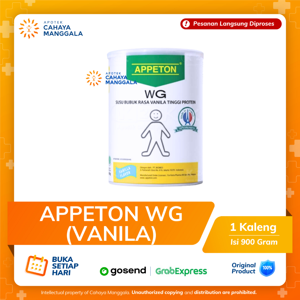 

APPETON WG SUSU TINGGI PROTEIN 900 GRAM