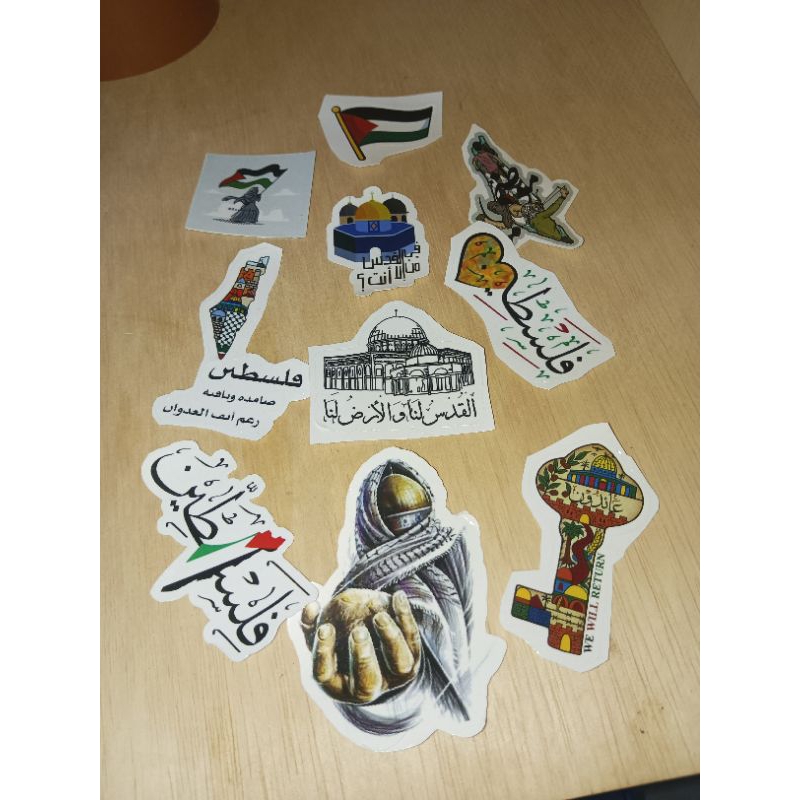 

Stiker Logo Palestina 10 Pcs Anti Air