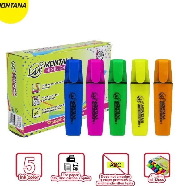 

FG2 HIGHLIGHTER PENANDA WARNA STABILO MONTANA SH1 12 PCS