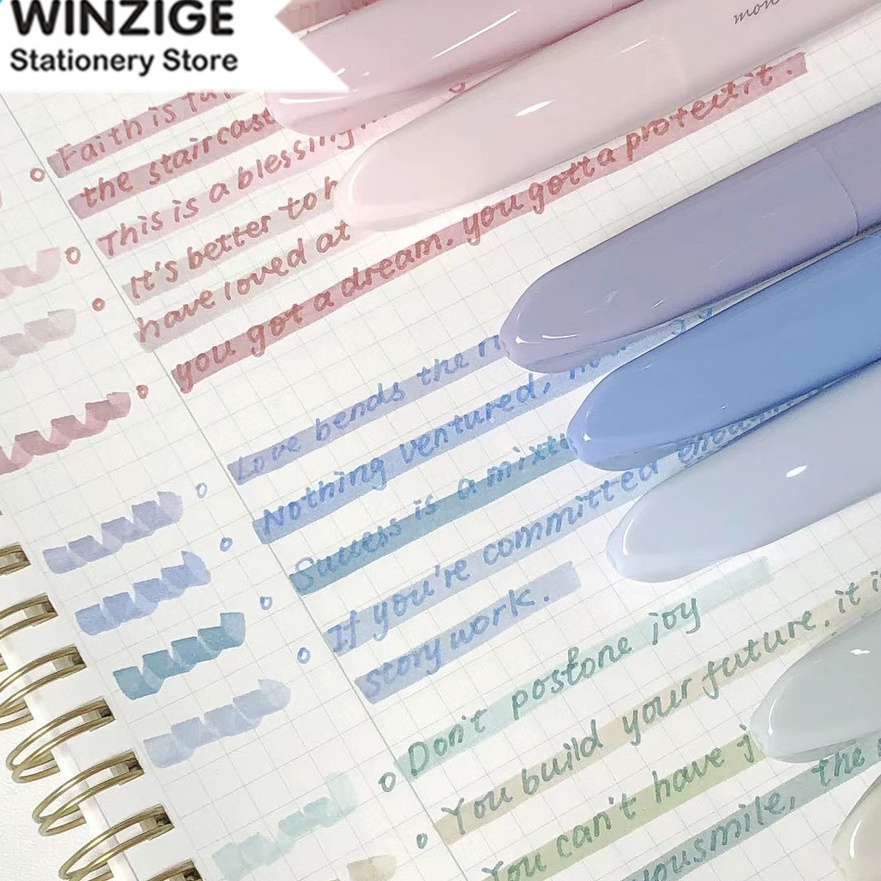 

KP8 Winzige Set 4pcs Highlighter Stabilo Pastel Spidol Warna Warni Morandi Highliter Lucu Journal Marker Pen Alat Tulis Stationery