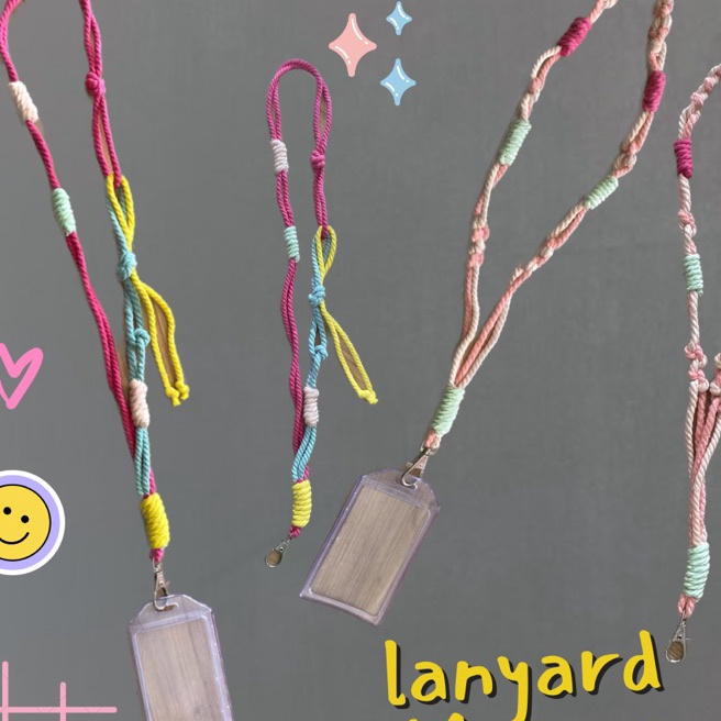 

Pilihan JOYCO Lanyard ID CARD Holder Name Tag Leather Macrame Id Card Name tag macrameLanyard Pods