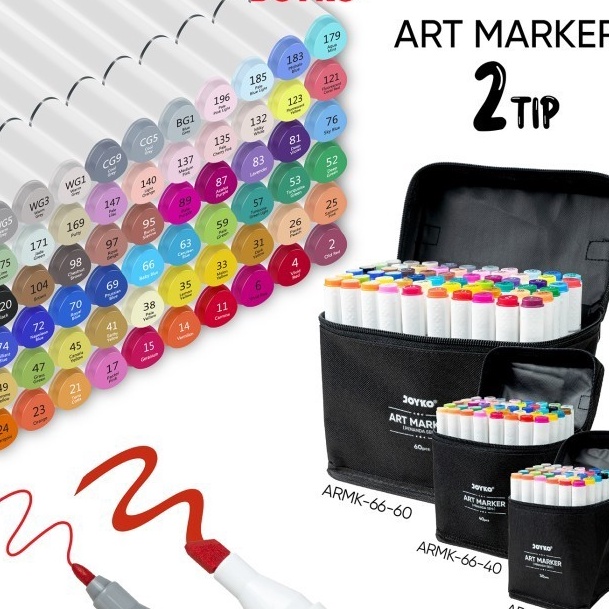 

KF7 Art Marker Spidol Penanda Seni Berwarna Joyko ARMK663 6 Colors