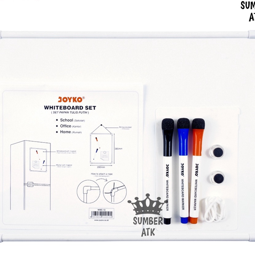 

Flash Sale Whiteboard Set Papan Tulis Putih Joyko WBS1