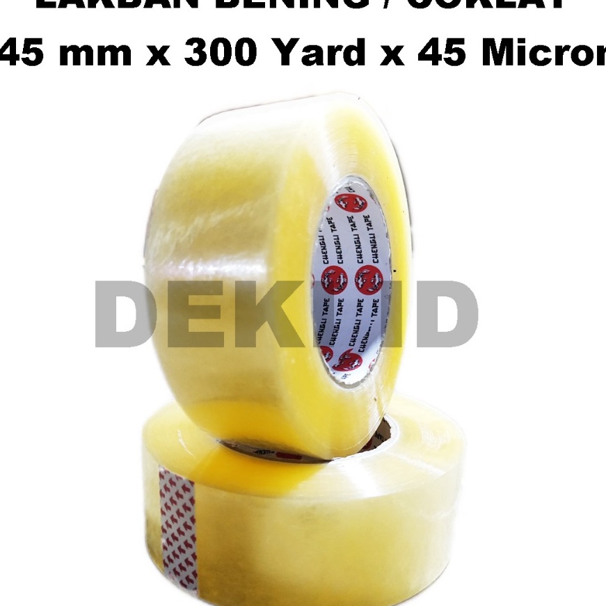 

FG2 Lakban Bening Coklat Jumbo 45 mm x 3 Yard x 45 Micron