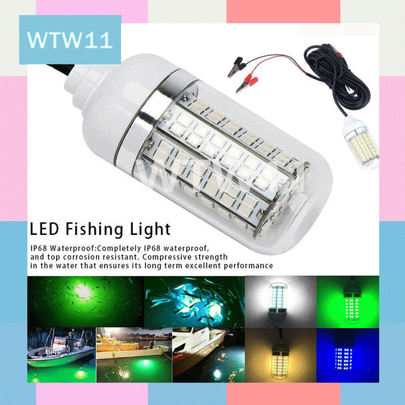 Lampu bawah air Persediaan Menarik Ikan Lampu LED Dalam Air Umpan Ikan Umpan Cahaya untuk Memancing 