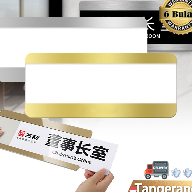 

Kilat Papan Nama Ruangan Sliding Papan Nama Akrilik Sliding Stainless Name Plate Holder Costum Tulisan