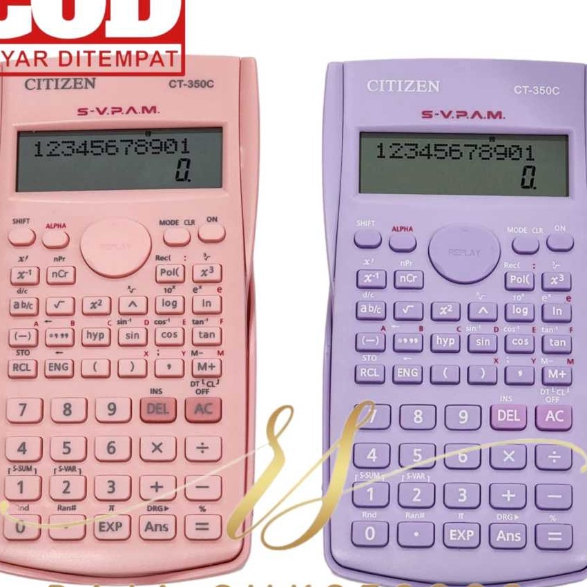 

Terlaris Kalkulator Scientific CITIZEN CT35C pink ungu pastel lilac Calculator anak sekolah trigonometri sin cos tan ct 35 c Warna Cantik Menarik