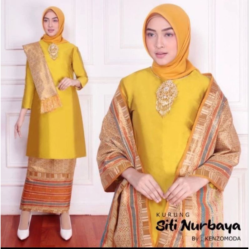 (Realpict) Setelan baju kurung songket melayu - Setelan Baju Kurung Melayu- Baju Kurung Malaysia - B