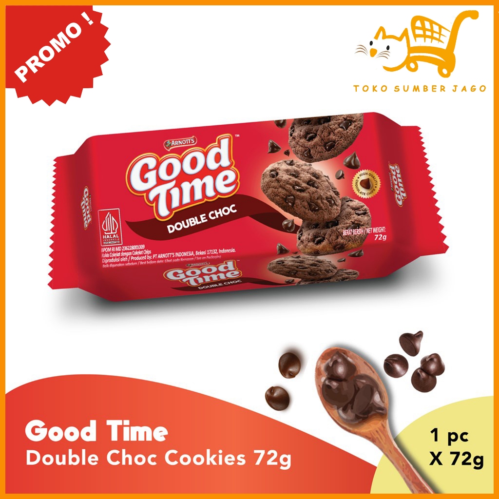 

Good Time Double Choc Chocochips Cookies 72gr