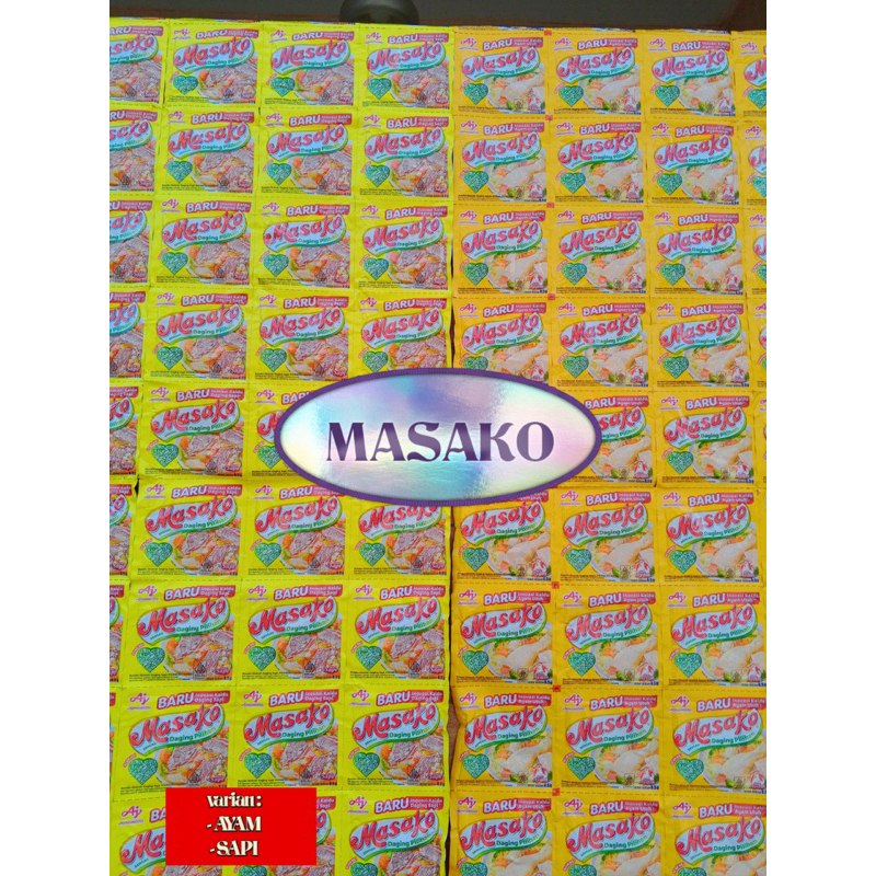 

MASAKO Penyedap Rasa Bubuk Kaldu Rasa Ayam & Sapi ( 1renteng isi 12sachet )
