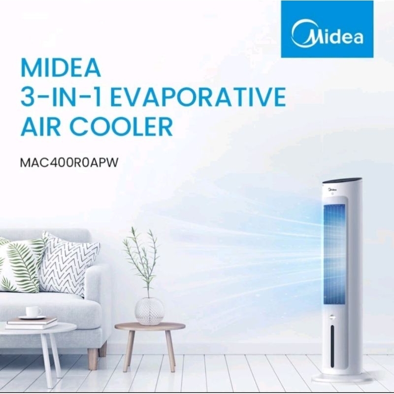 Midea MAC-400R0APW Tower Fan Air Cooler 4 Liter