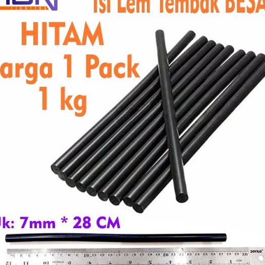 

Potongan 1 kg Isi Refill Lem Tembak Bakar Glue Gun Stick HITAM Besar 28cm 11mm