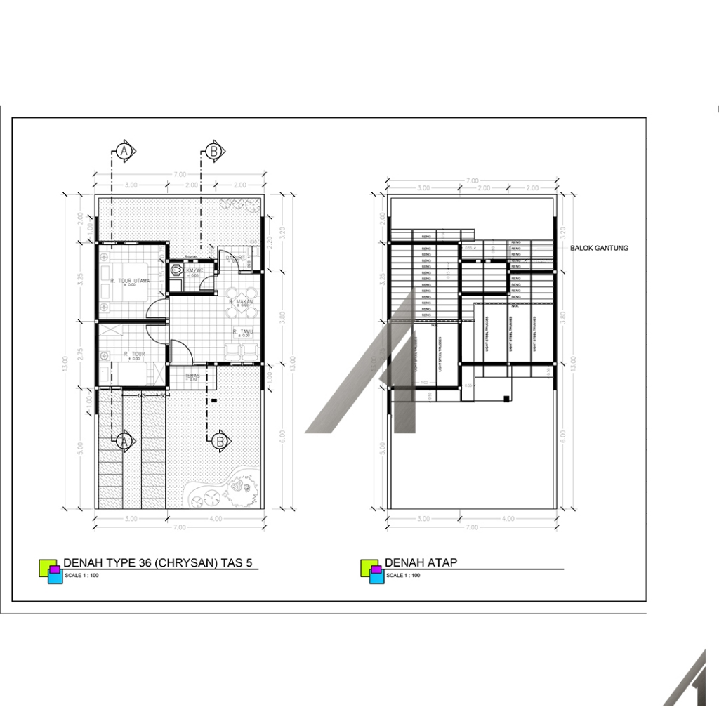 

Jasa Desain denah layout rumah 2D + gambar lengkap + RAB