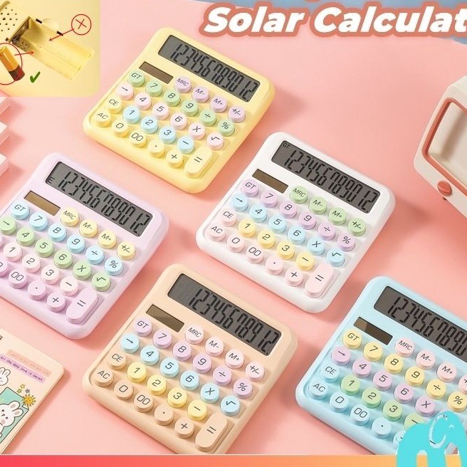 

Potongan CODKalkulator Tenaga Surya Layar LED Besar Keyboard Mekanik Kalkulator Hemat Energi Portabel Auto Shut Off Hitung Kalkulator 12Digit Macaron Multicolor Electronic Calculator