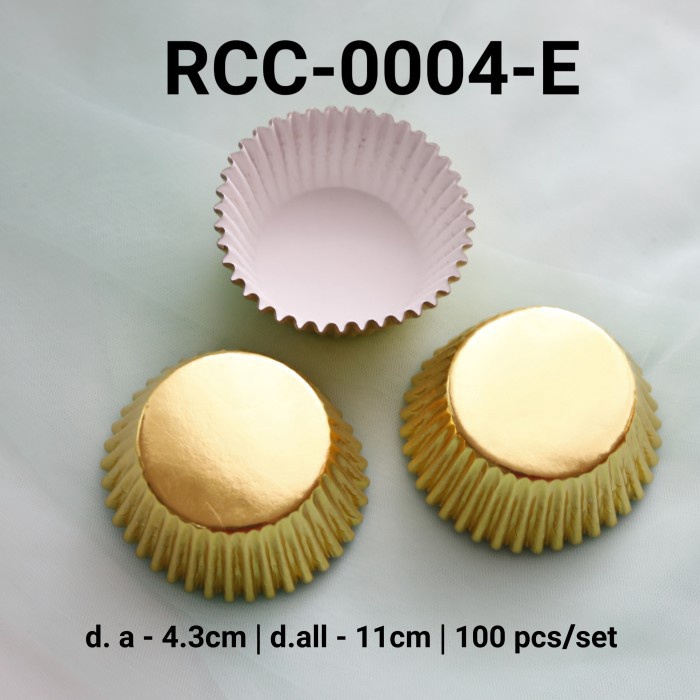 

PRODUCT TERKECE RCC4E Packaging Kertas cupcake case emas gold muffin cup emas yamama baking