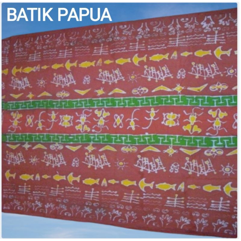 BATIK PAPUA ASMAT KAIN BATIK CAP HANDMADE KAIN BATIK KATUN PRIMISIMA