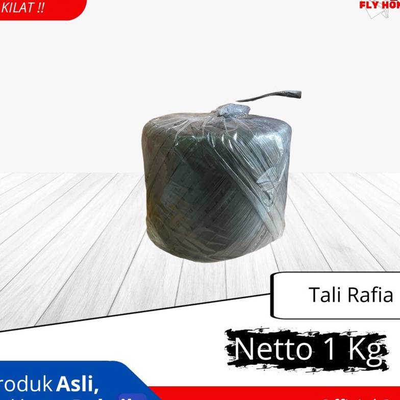 

KF7 FLY HOME Tali Rafia Roll 1 KG Rapia Tali Plastik Hitam