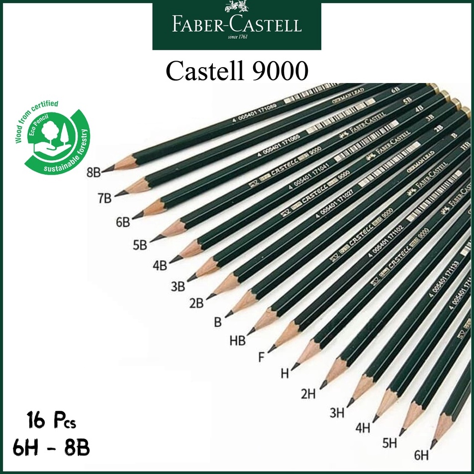 

Super Promo Paket Pensil 6H 8B Faber Castell Lengkap H HB F B 2H 3H 4H 5H 6H 2B 3B 4B 5B 6B 7B 8B 16pcs Komplit Limited Edition