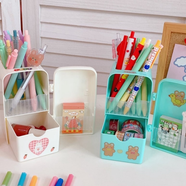 

Spesial JC Organizer Stationery Desktop Storage Bentuk Kulkas Tempat Pensil Unik
