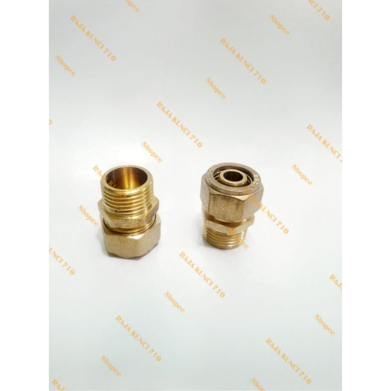 Sok Drat Luar Kuningan 1/2" inch Fiting Pipa Air Panas - Sok Drat Luar