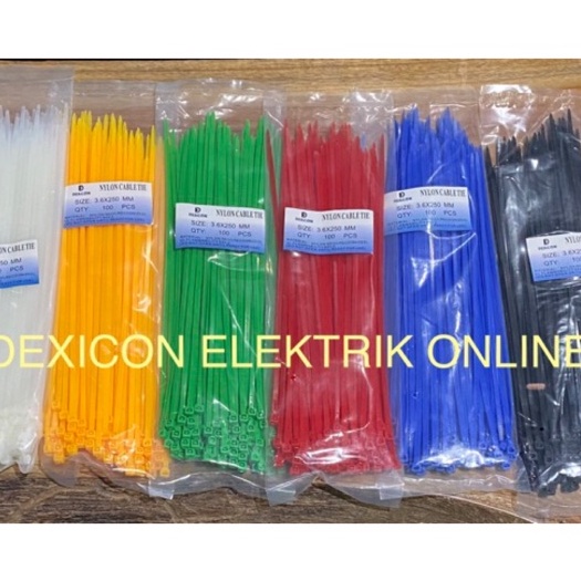 

KF7 kabel ties 25 cmcable tiestali tieskabel ties warnakabel ties grosirtieskabel pengikatCv