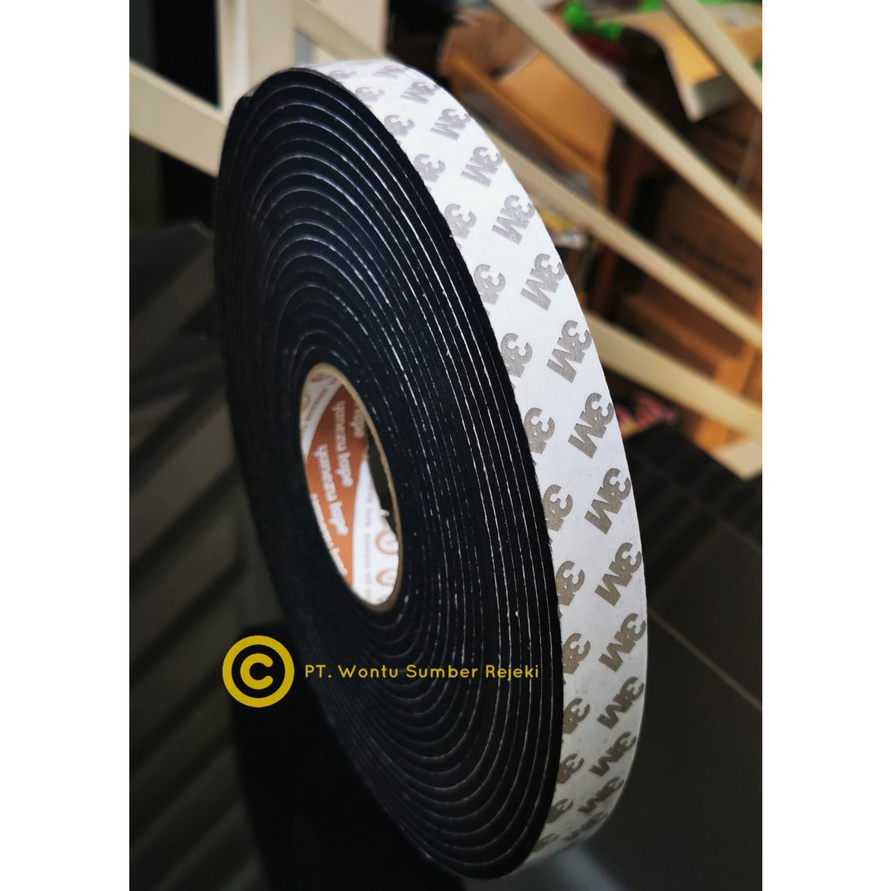 

HJ6 Single tape 3M hitam Uk 24mm x 5 meter tebal 5mm